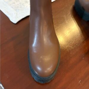 Brown Coach Lug-Soled Boots